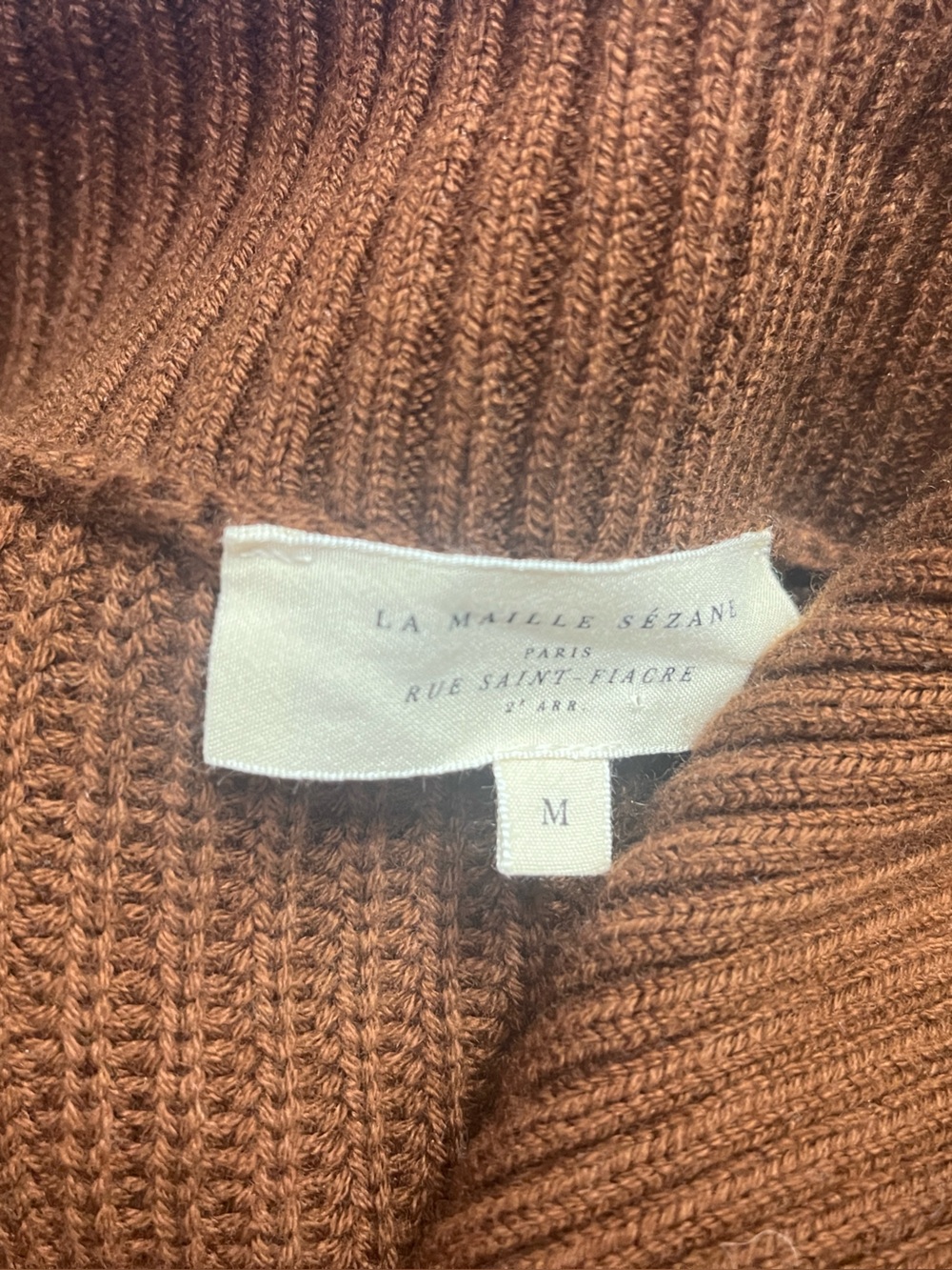 Sézane Tim Cardigan in Chestnut Brown - Picture 7 of 7